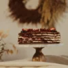 Chocolate Honey Cake with Cherries Chocolate Honey cake with cherry filling