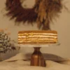Honey Cake – Half Portion Half of Honey Cake (Medovik) on a stand