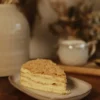Napoleon cake slice on a plate