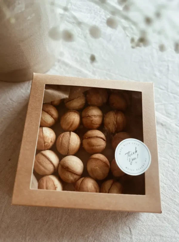 Horyshky in Kraft Box Nut Shells cookies packed in a gift box